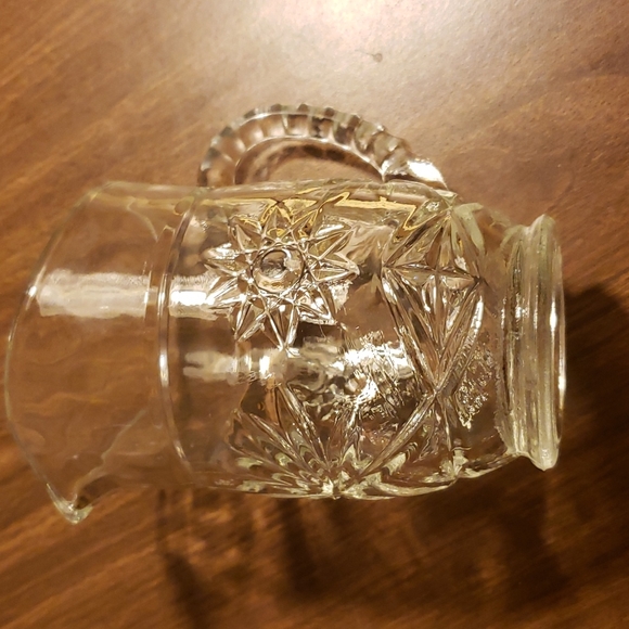 Anchor Hocking Prescut glass cream pitcher - Picture 5 of 7